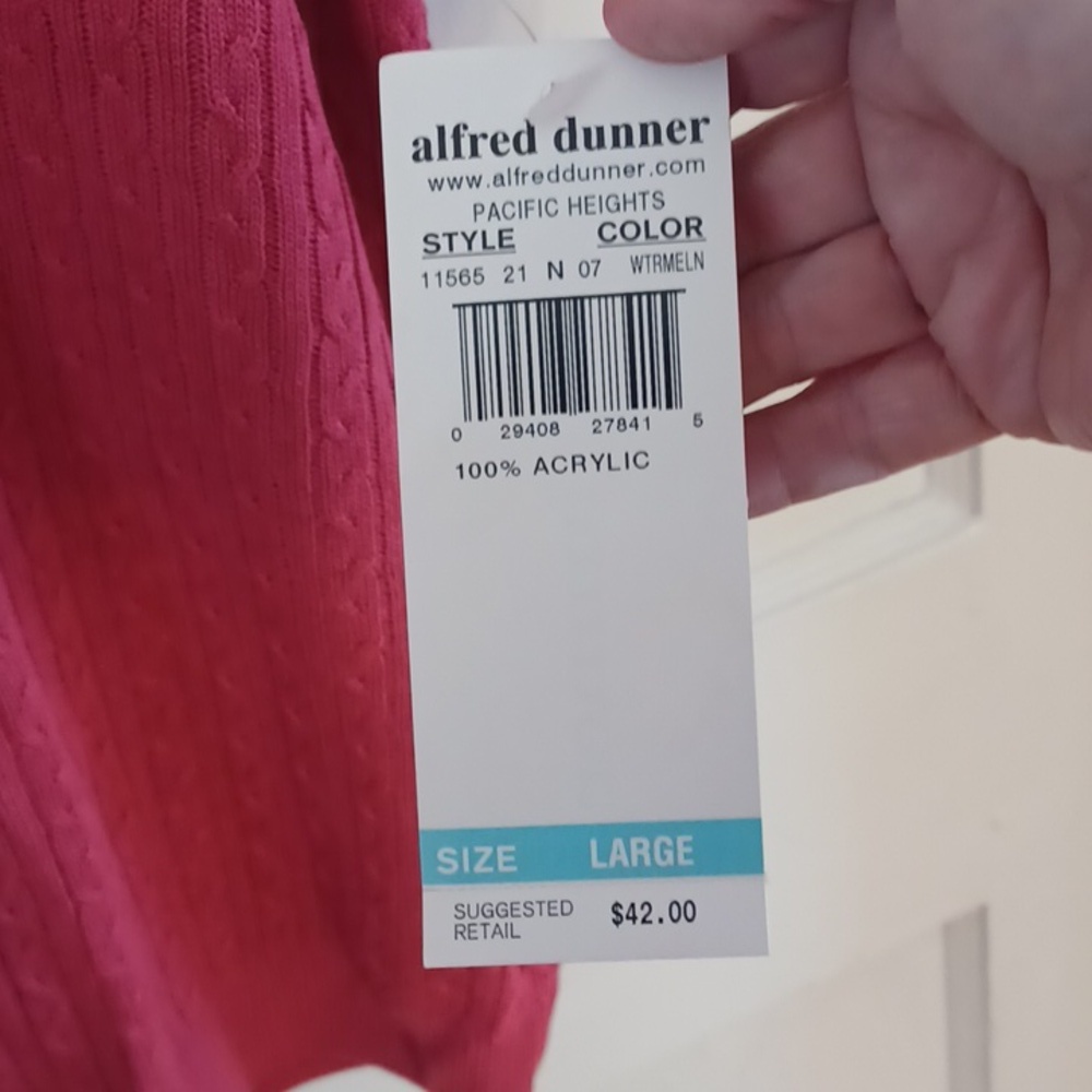 Alfred Dunner knit top women's size large watermelon color - Picture 4 of 5